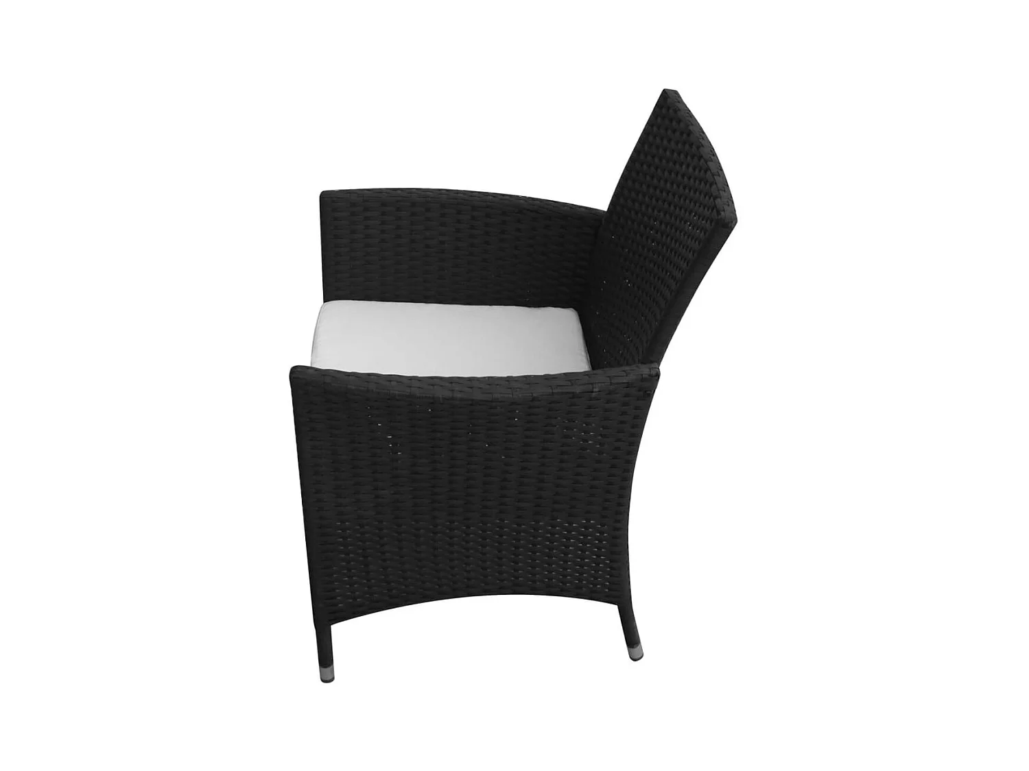 Fea  Ensemble à manger d'extérieur 9pcs coussins résine tressée noir