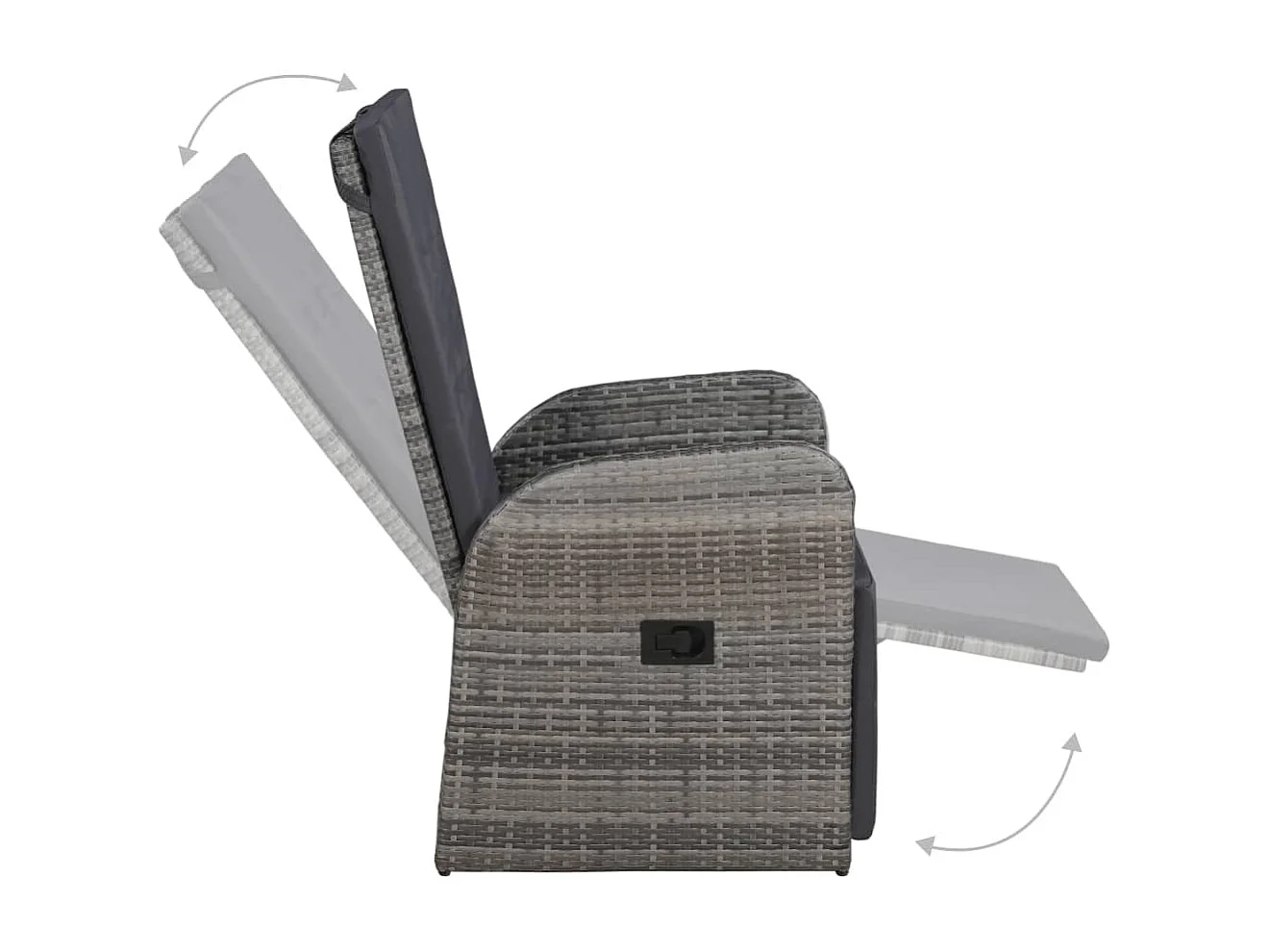 Simon-Paul  Ensemble à manger de jardin 3 pcs Gris