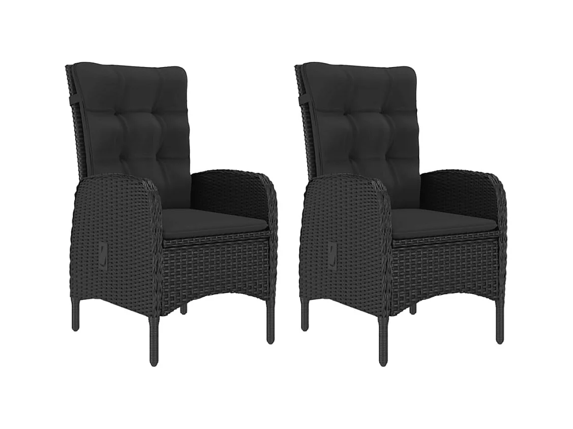 Collinsville  Ensemble à manger de jardin 3 pcs Noir