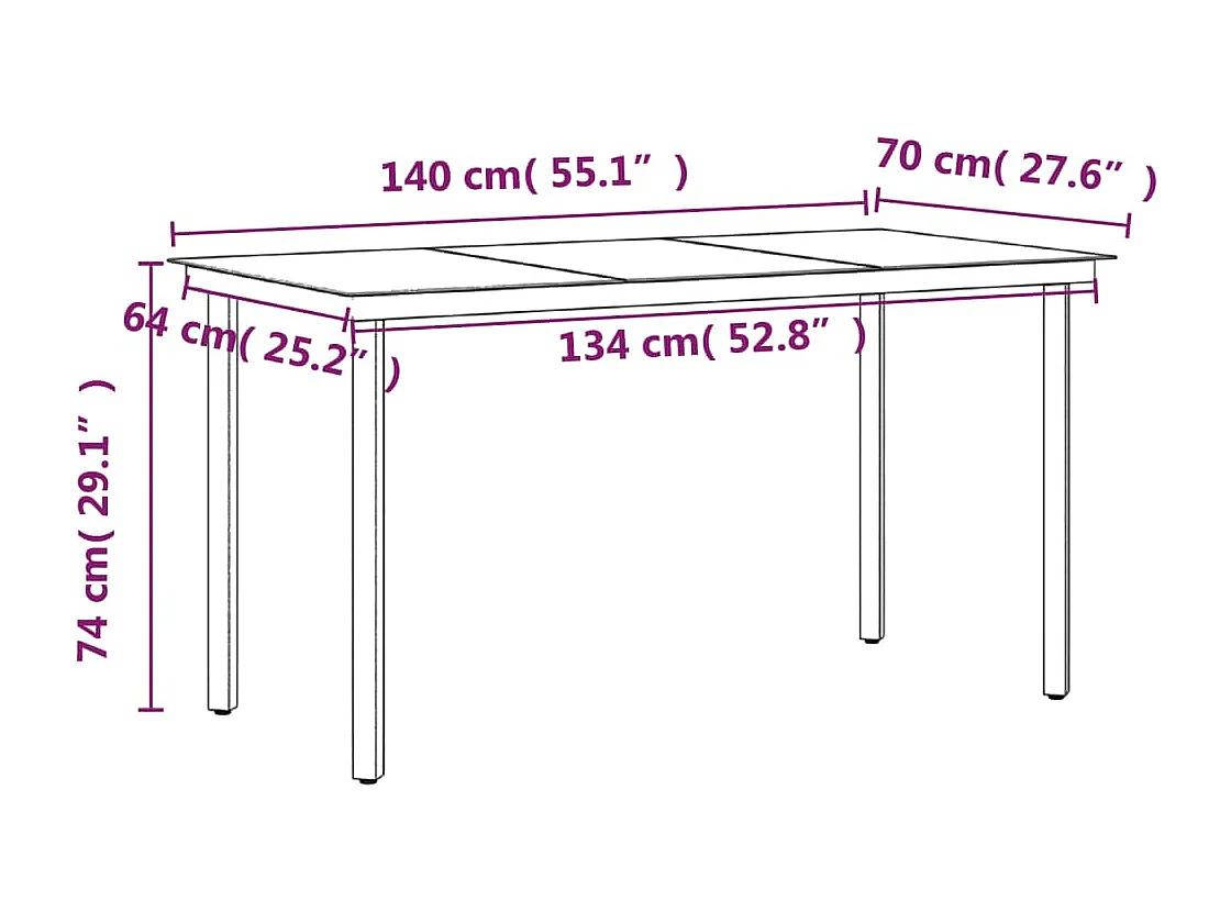 Eliseo  Ensemble à manger de jardin coussins 7pcs Gris et noir