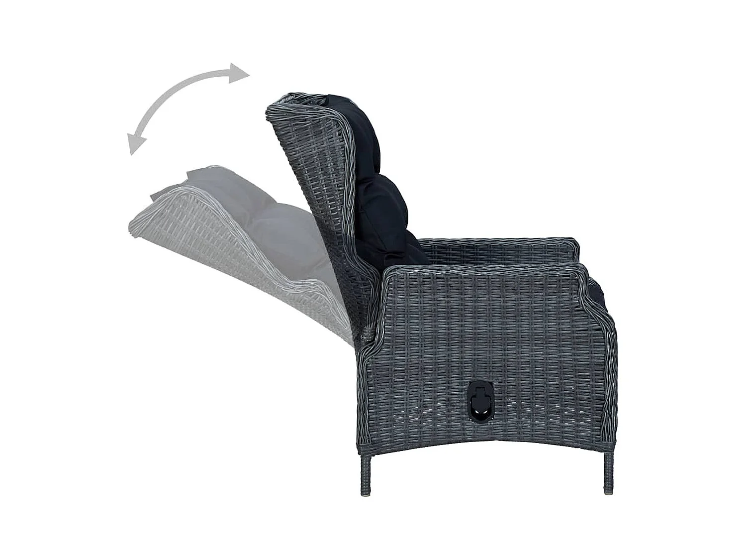 Rémi  Ensemble à manger de jardin 5 pcs Gris foncé