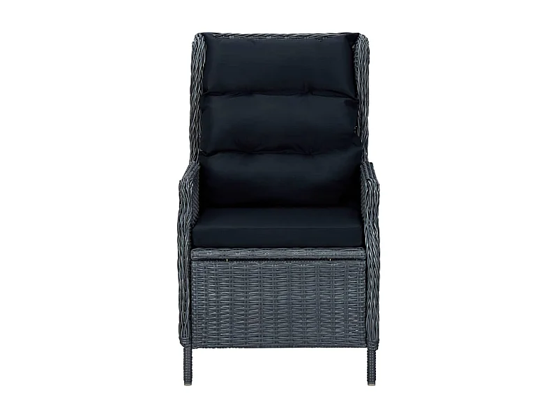 Rémi  Ensemble à manger de jardin 5 pcs Gris foncé