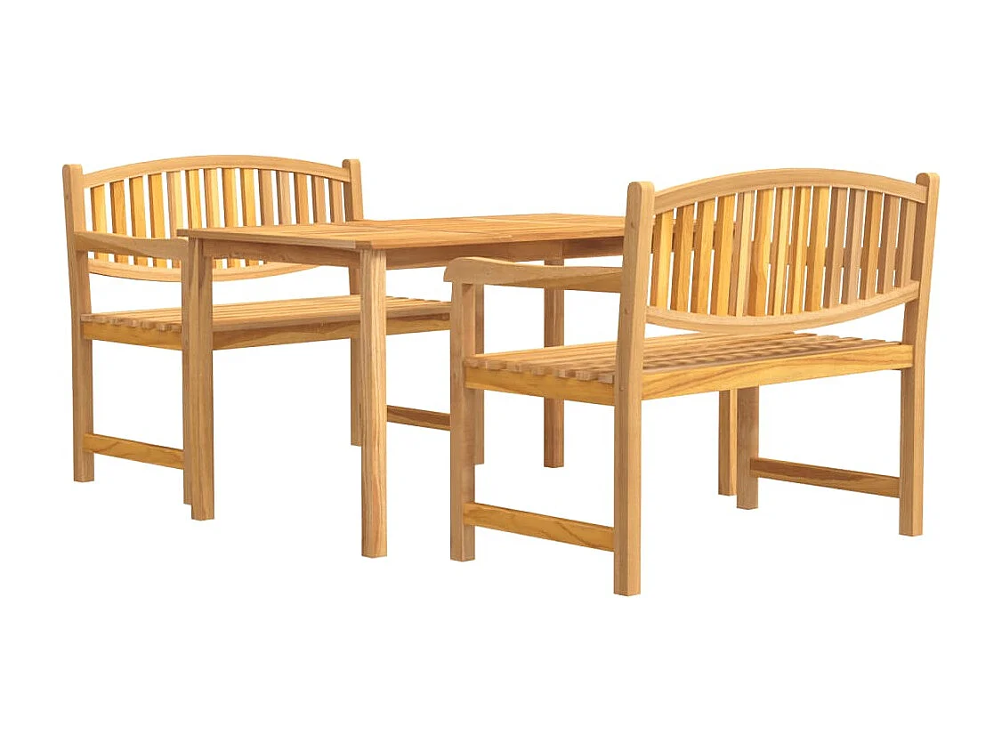 Prolenta Premium -  3-delige Tuinset massief teakhout