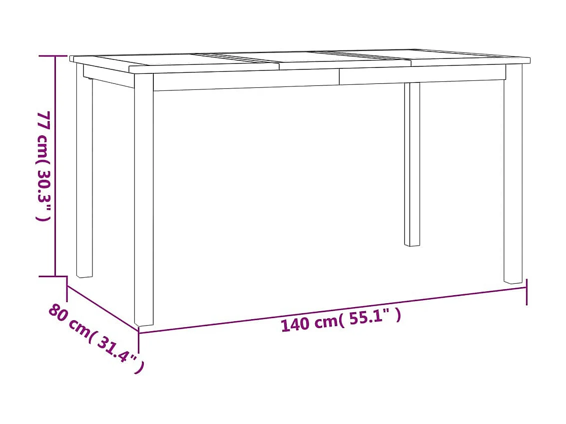 Prolenta Premium -  3-delige Tuinset massief teakhout