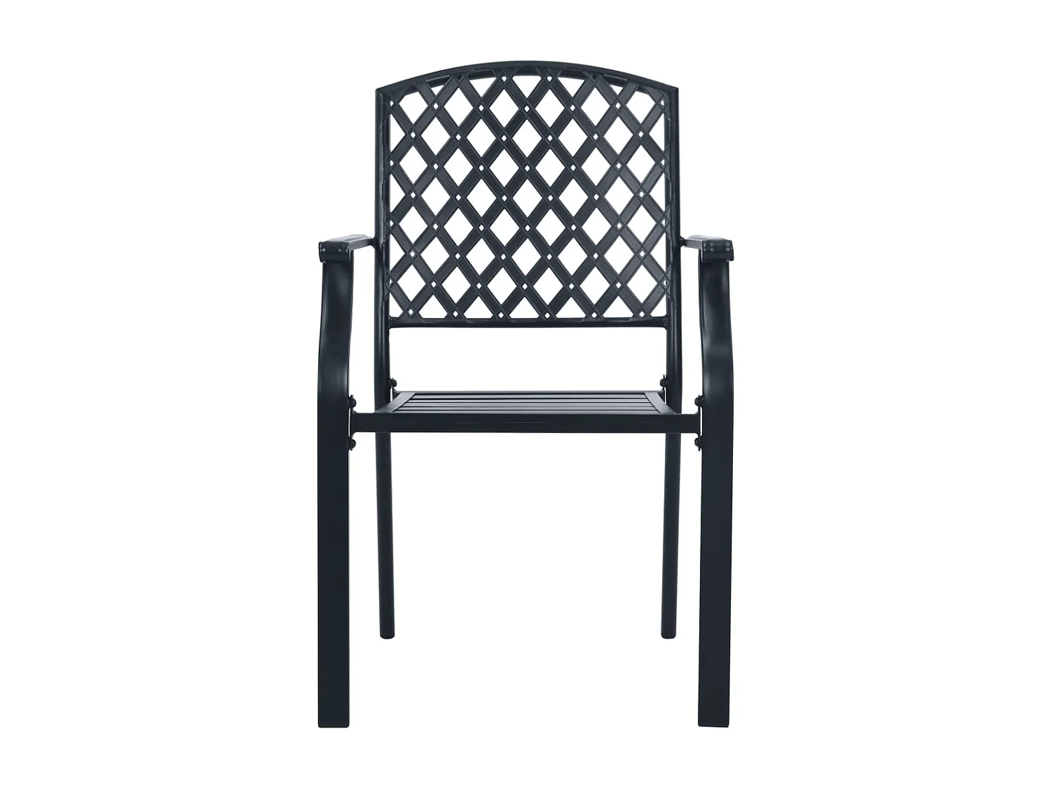 Yero  Ensemble de chaises de jardin empilables 7 pcs anthracite