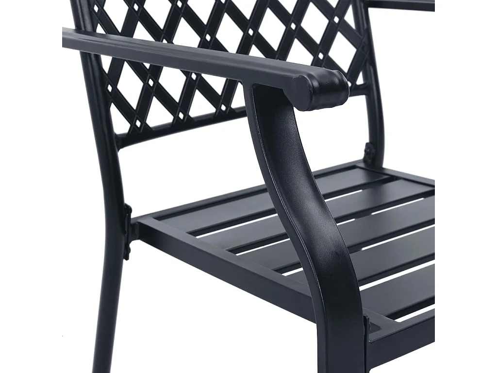 Yero  Ensemble de chaises de jardin empilables 7 pcs anthracite