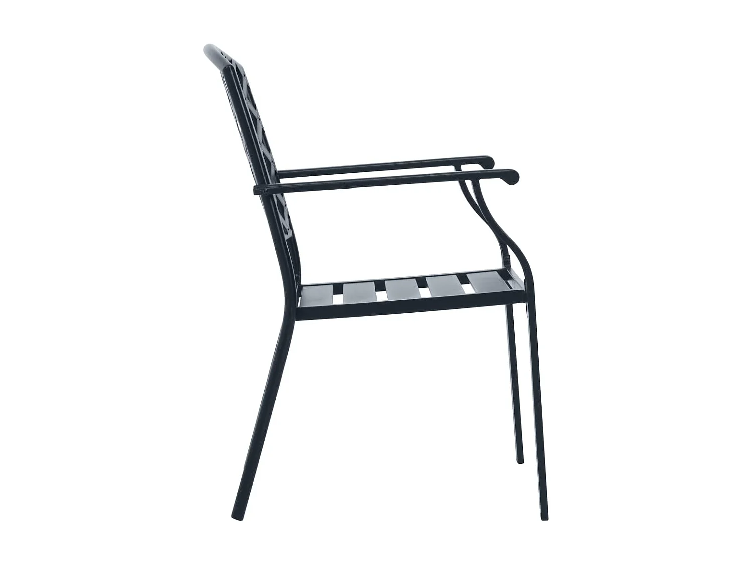 Yero  Ensemble de chaises de jardin empilables 7 pcs anthracite