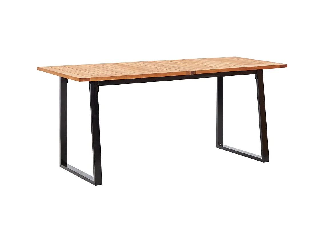 Abdelilah  Mobilier d'extérieur 7 pcs résine tressée et bois d'acacia gris