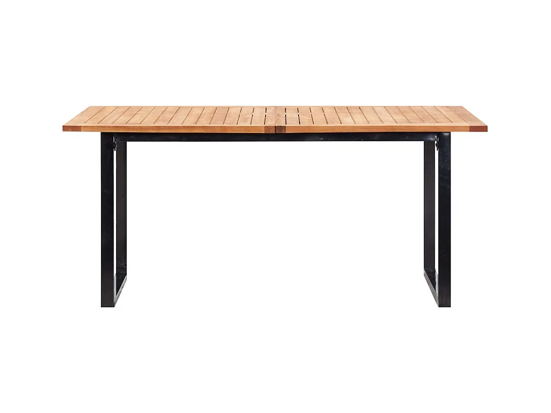 Abdelilah  Mobilier d'extérieur 7 pcs résine tressée et bois d'acacia gris