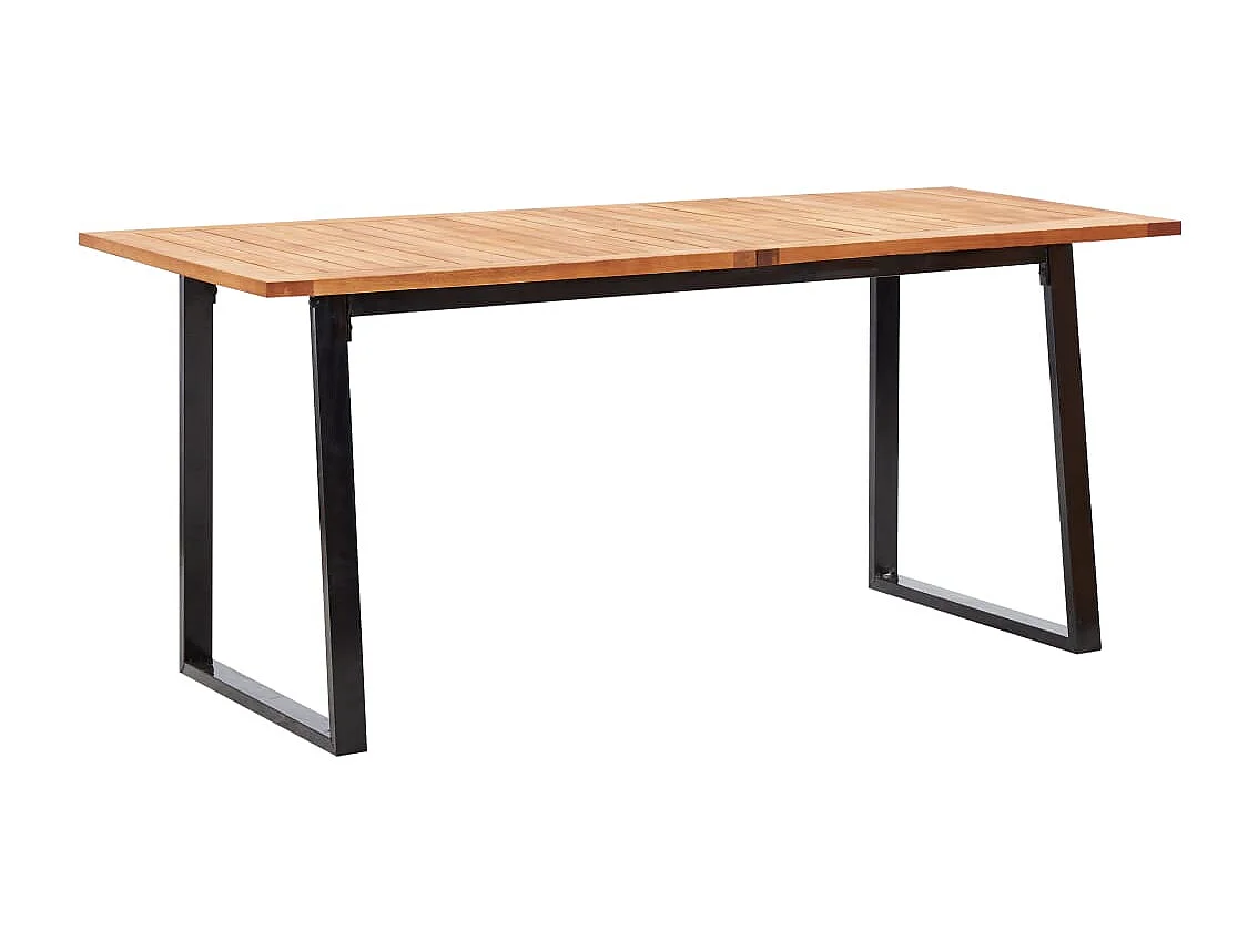 Abdelilah  Mobilier d'extérieur 7 pcs résine tressée et bois d'acacia gris