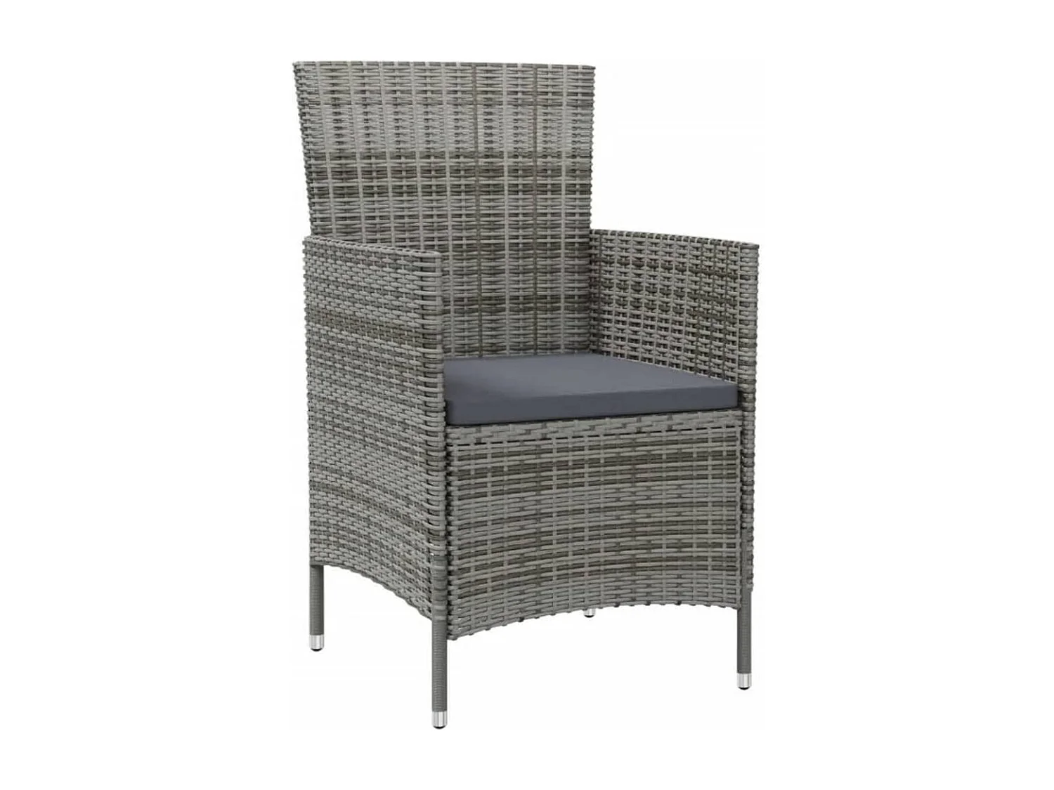 Prolenta Premium -  Salon de jardin 7 pcs avec coussins Résine tressée Gris