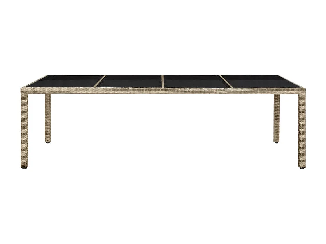 Prolenta Premium -  Ensemble à dîner de jardin 9 pcs coussins Résine tressée Beige