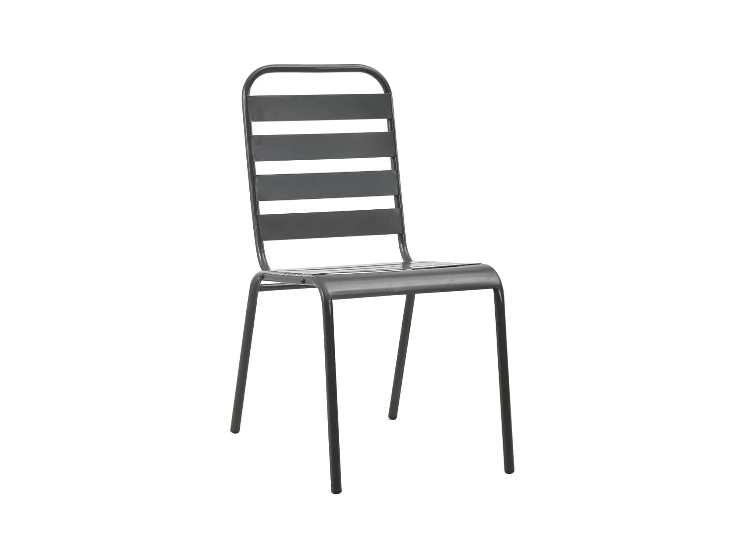 Miraya  Ensemble de chaises de jardin empilables 5 pcs anthracite