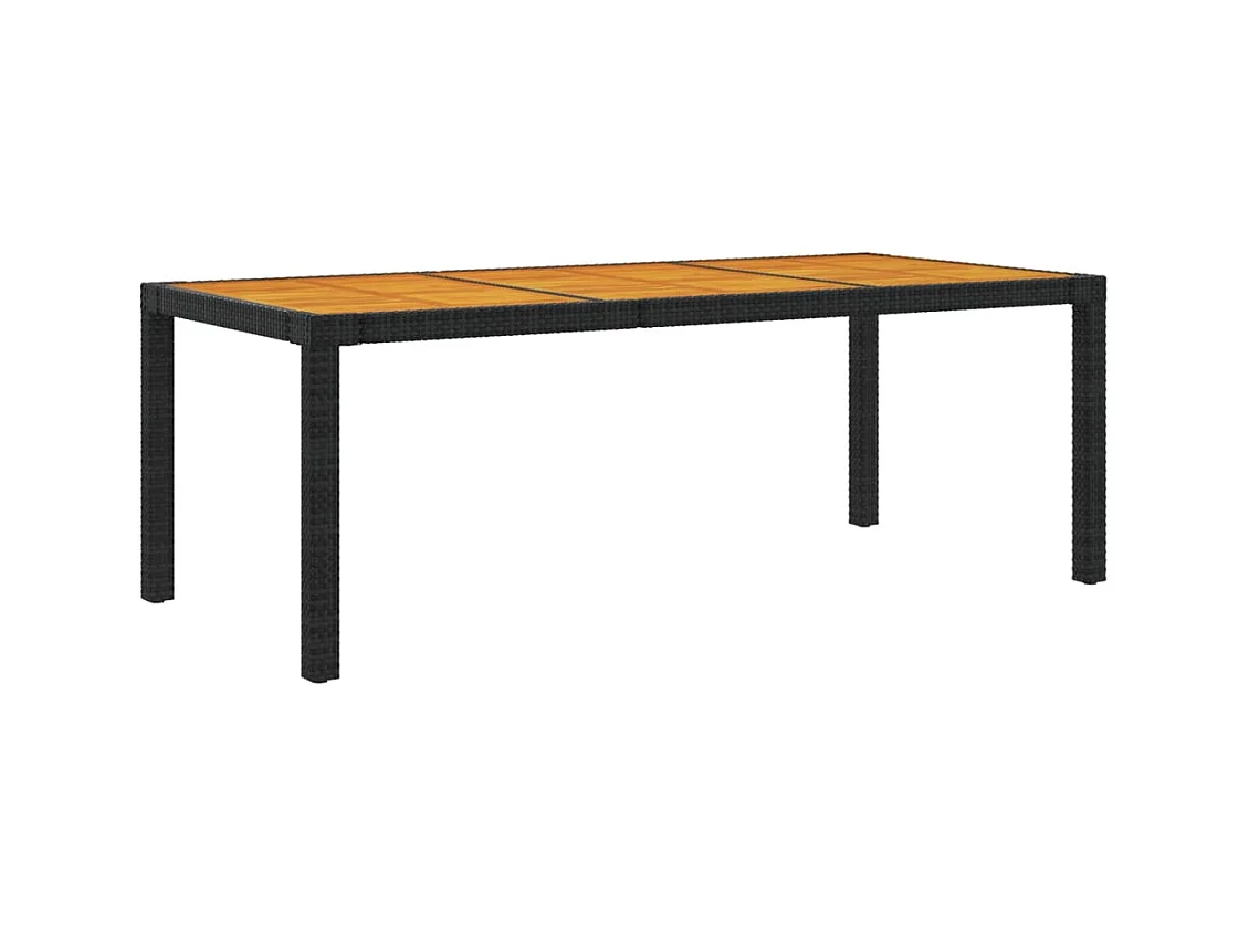 Ewald  Salon de jardin 7 pcs avec coussins résine tressée noir