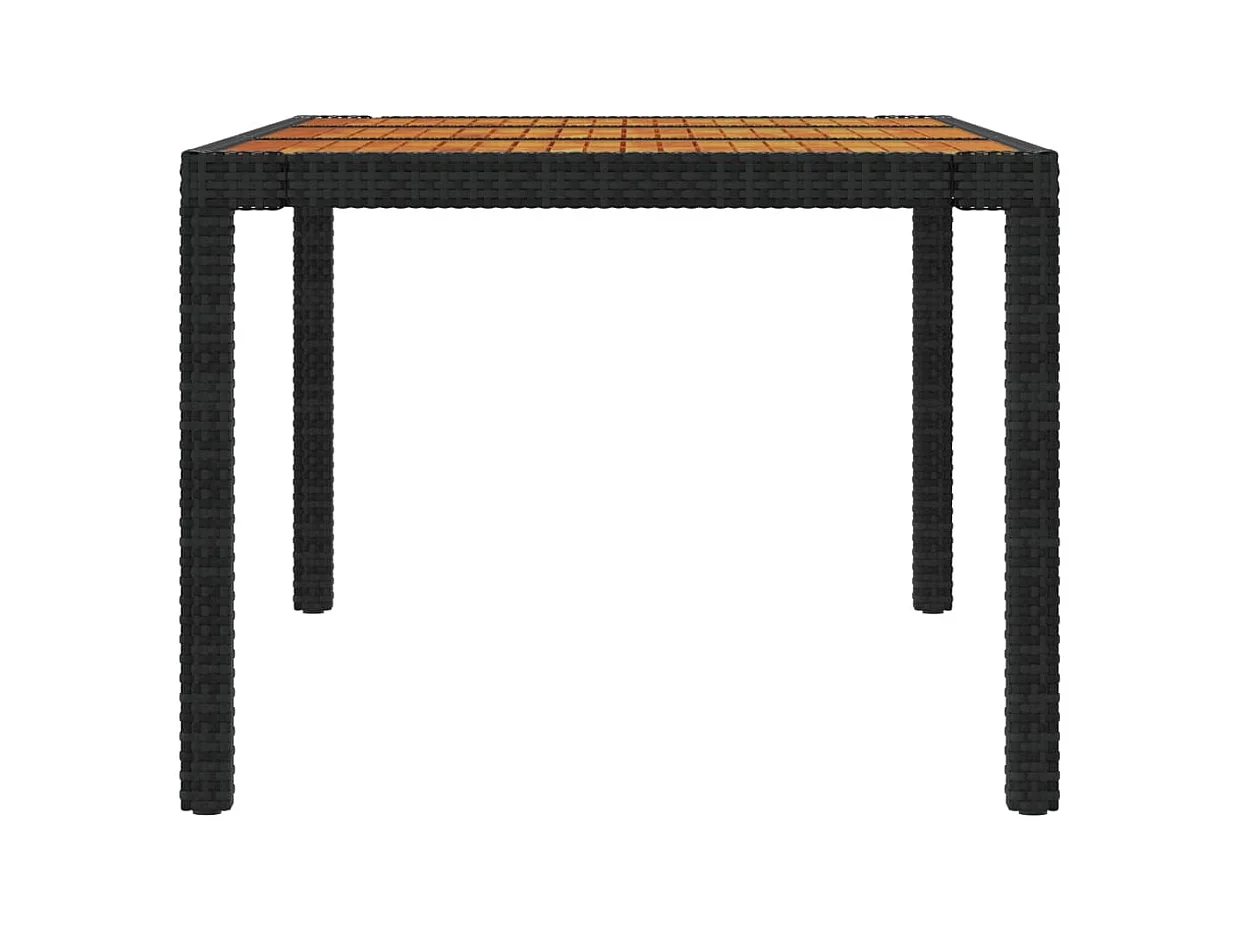 Ewald  Salon de jardin 7 pcs avec coussins résine tressée noir