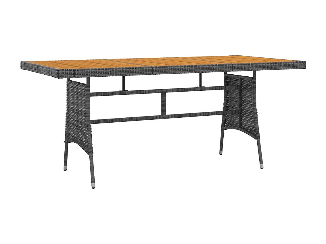 Sophie-Liliane  Mobilier à dîner d'extérieur 9 pcs Résine tressée Gris