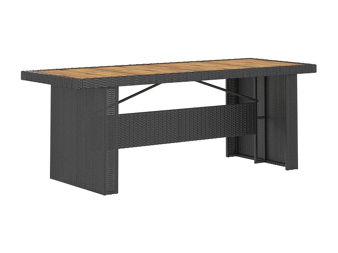 Doulough  Salon de jardin 11 pcs avec coussins résine tressée noir