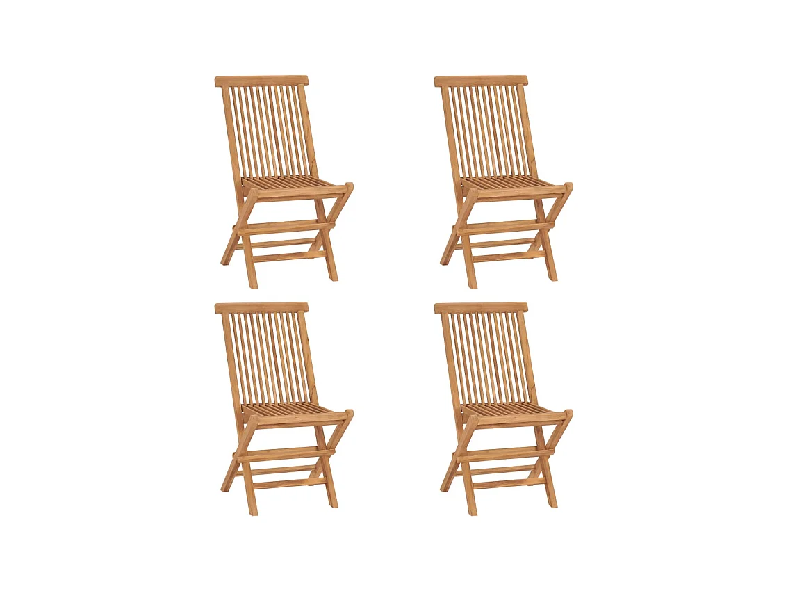 Ydira  Mobilier à dîner d'extérieur pliable 5 pcs Bois solide de teck