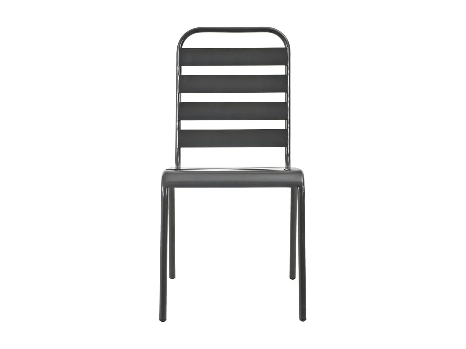 Miraya  Ensemble de chaises de jardin empilables 5 pcs anthracite