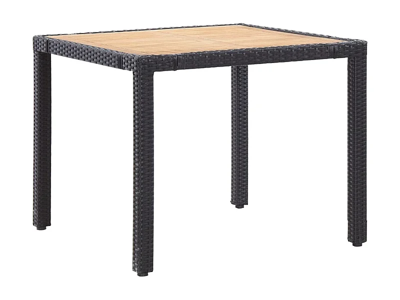 Ewald  Salon de jardin 5 pcs avec coussins résine tressée noir