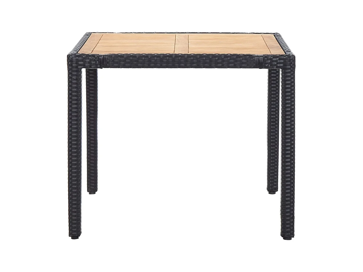 Ewald  Salon de jardin 5 pcs avec coussins résine tressée noir