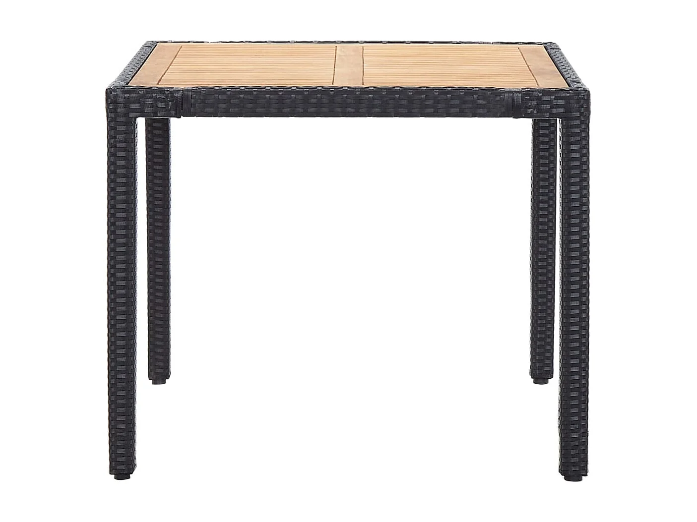 Ewald  Salon de jardin 5 pcs avec coussins résine tressée noir