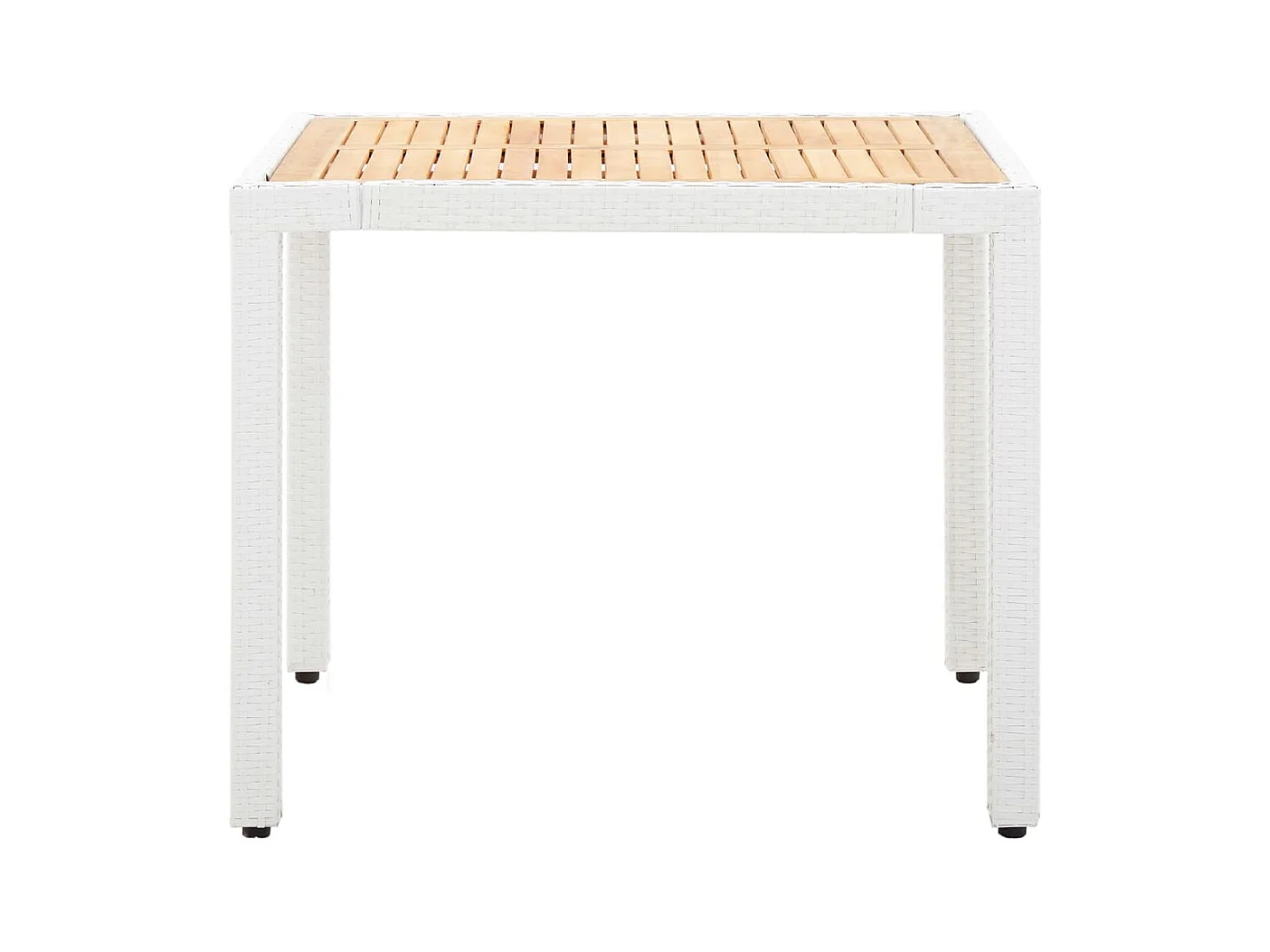 Horindor  Salon de jardin 5 pcs résine tressée blanc