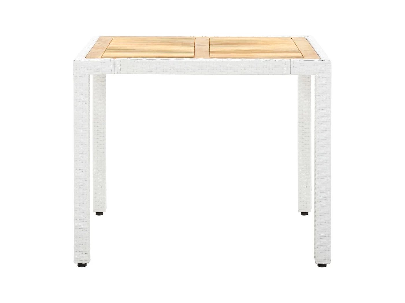 Horindor  Salon de jardin 5 pcs résine tressée blanc