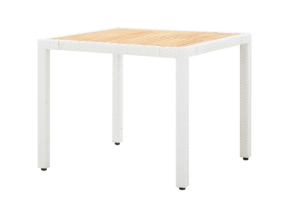 Horindor  Salon de jardin 5 pcs résine tressée blanc