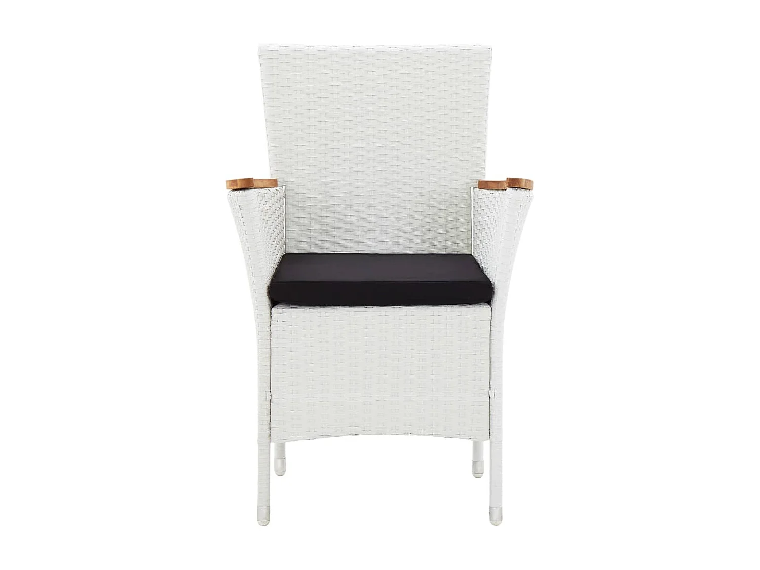 Horindor  Salon de jardin 5 pcs résine tressée blanc