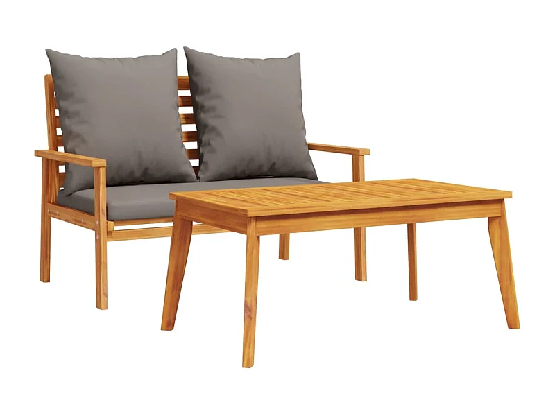 Adelina  Ensemble de jardin avec coussin bois massif acacia