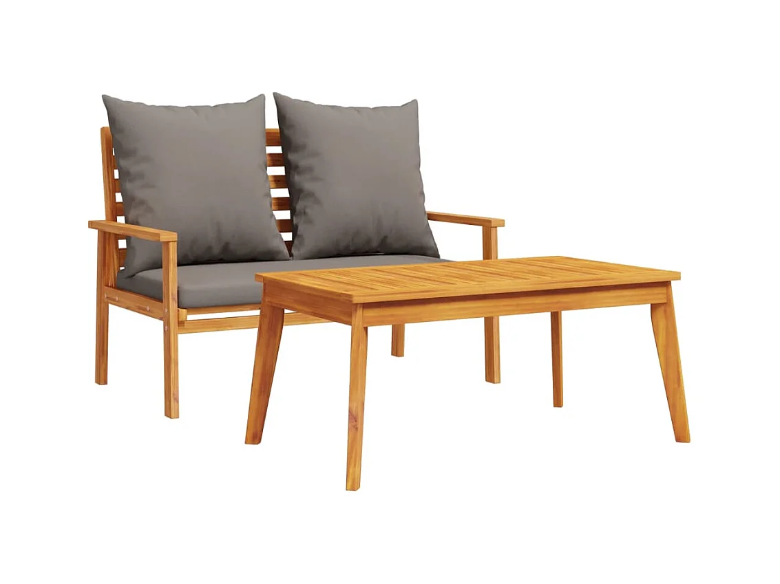 Adelina  Set de muebles de jardín con cojines madera maciza acacia