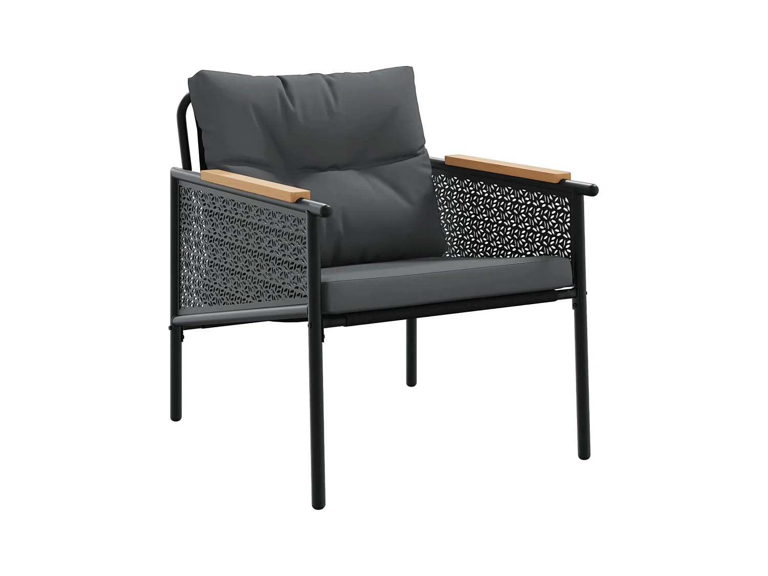 Arielia  5-delige Balkonset met kussens staal zwart