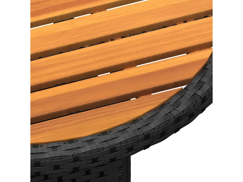 Ortona  3-delige Tuinset poly rattan zwart