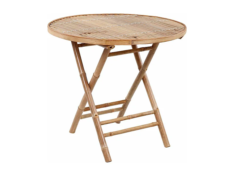 Blaire  Mobilier à dîner d'extérieur pliable 5 pcs avec coussins bambou