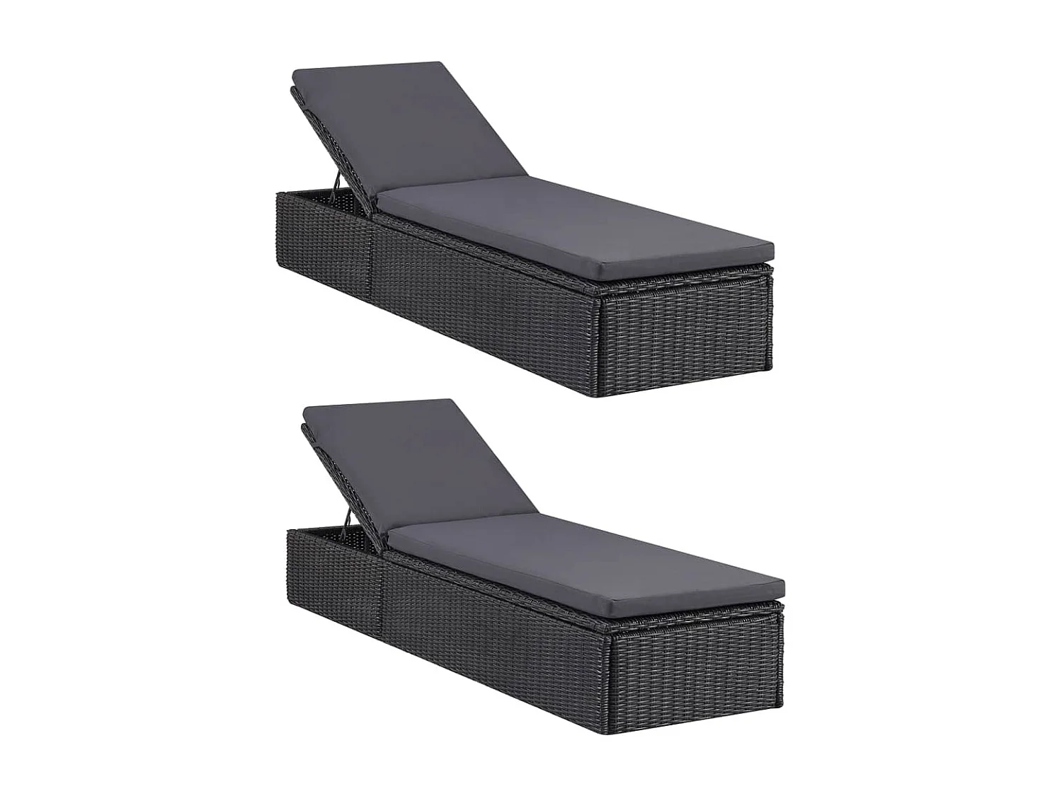 Moreno  Ensemble à dîner de jardin 11 pcs Résine tressée Noir