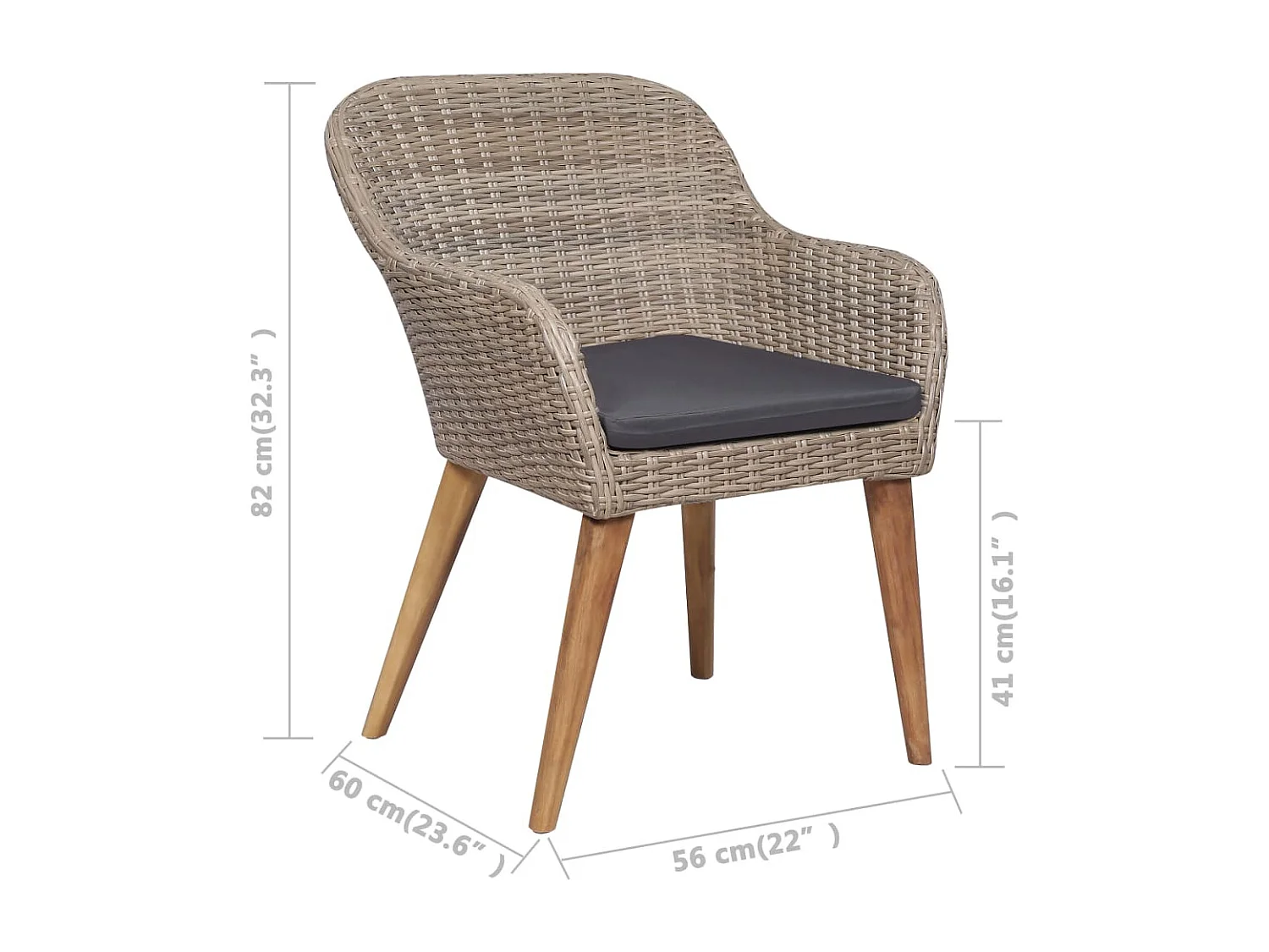 Garden Furniture -  7-delige Tuinset met kussens poly rattan zwart