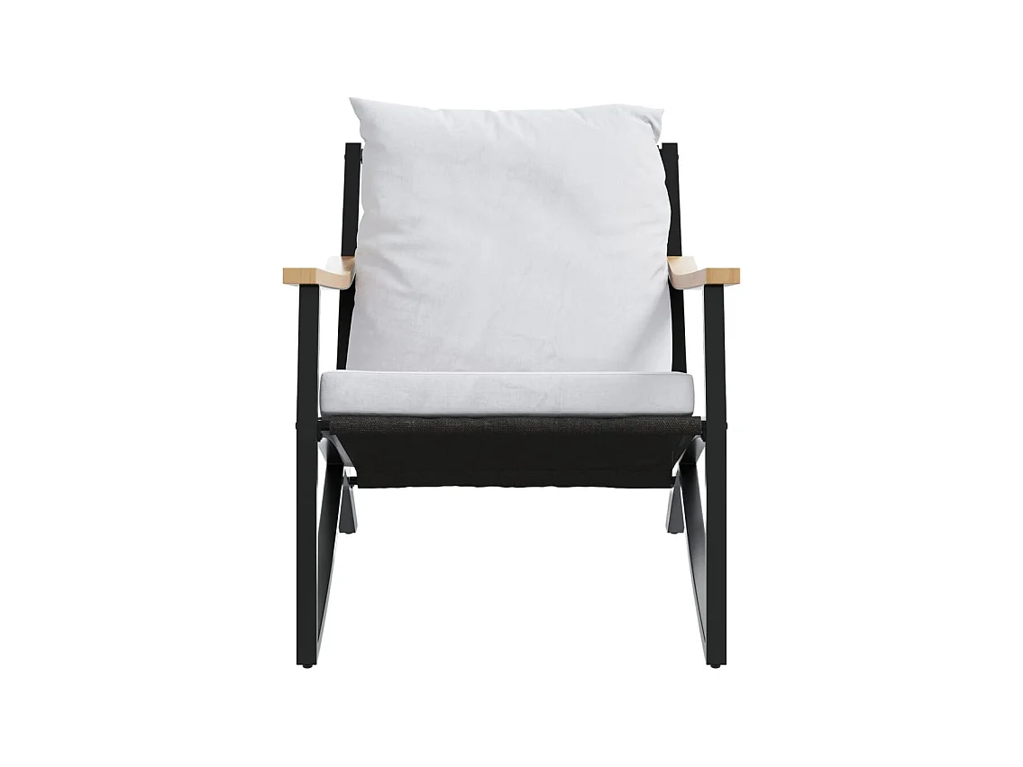 Nathan James  5-delige Balkonset met kussens staal zwart