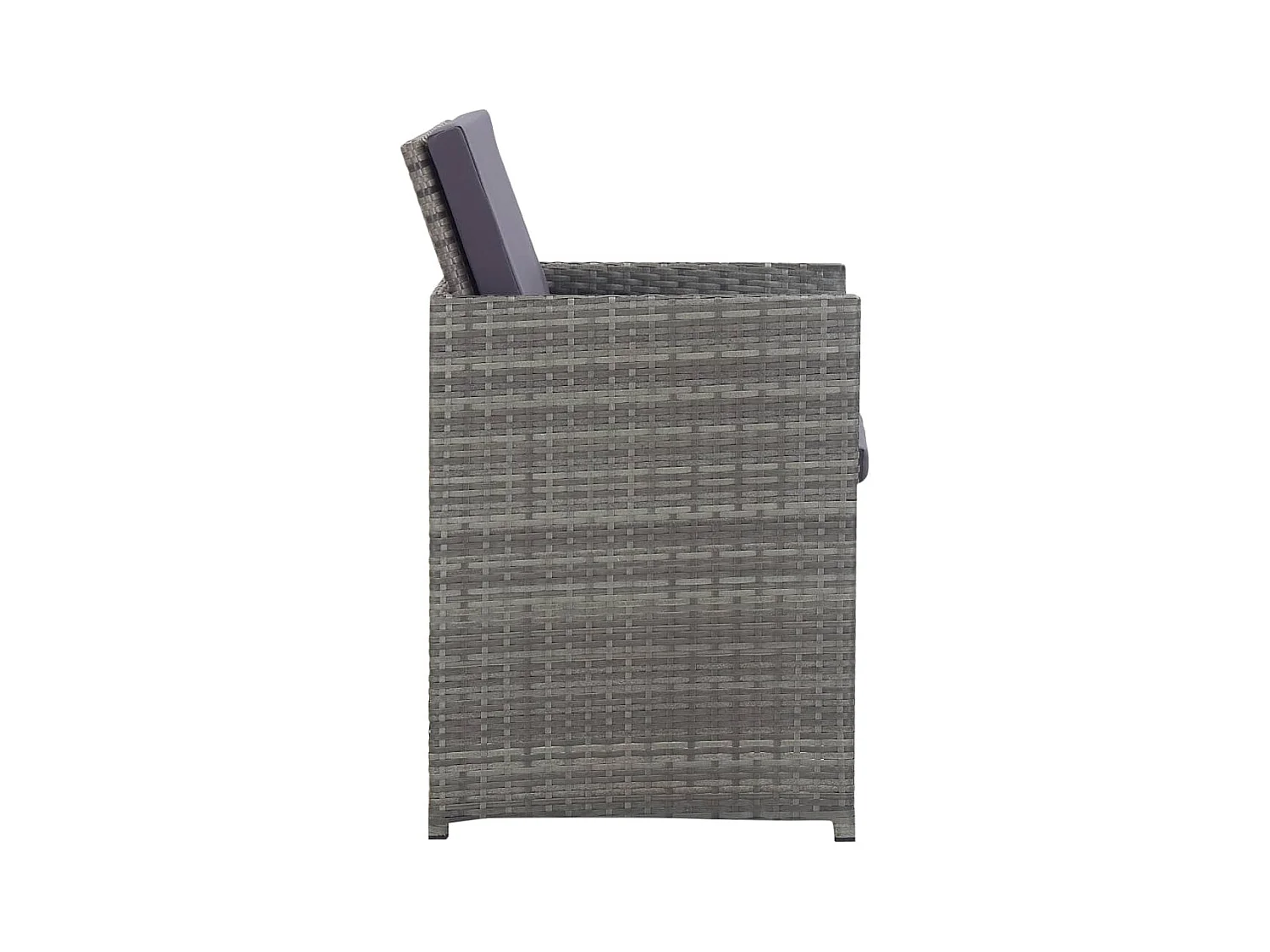 Claire-Étienne  Salon de jardin 13 pcs Résine tressée bois d'acacia Anthracite