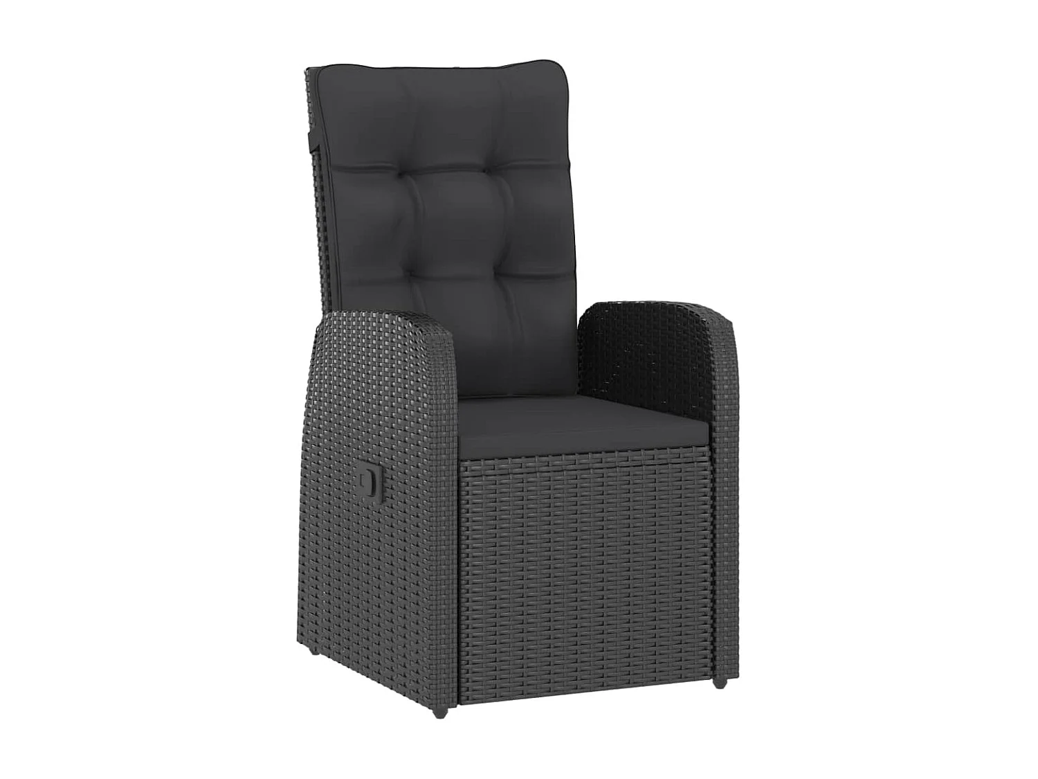 Doulough  Salon de jardin 7 pcs avec coussins résine tressée noir