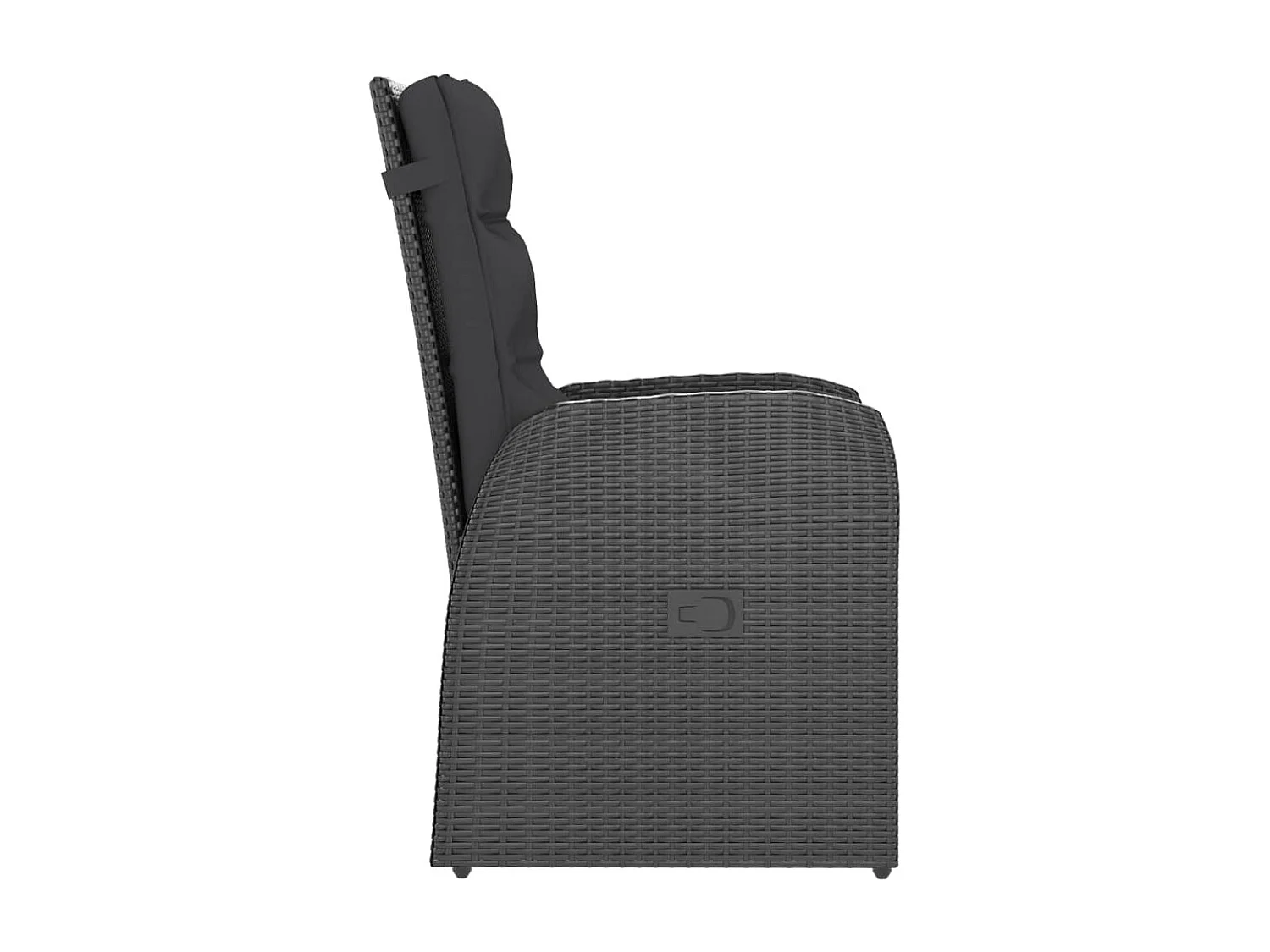 Doulough  Salon de jardin 7 pcs avec coussins résine tressée noir