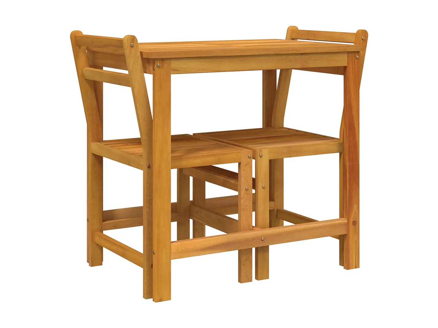 Fjalka  Ensemble de balcon 3 pcs bois d'acacia solide