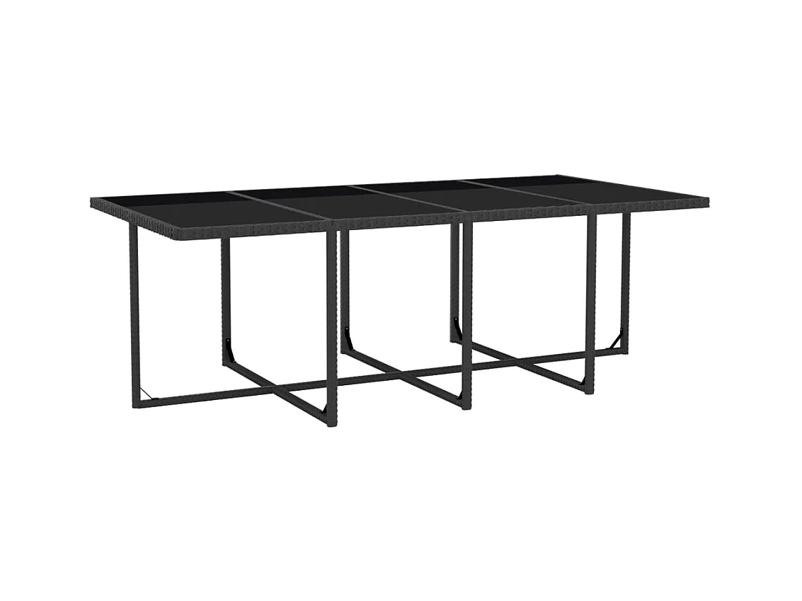 Myral  13-delige Tuinset met kussens poly rattan zwart