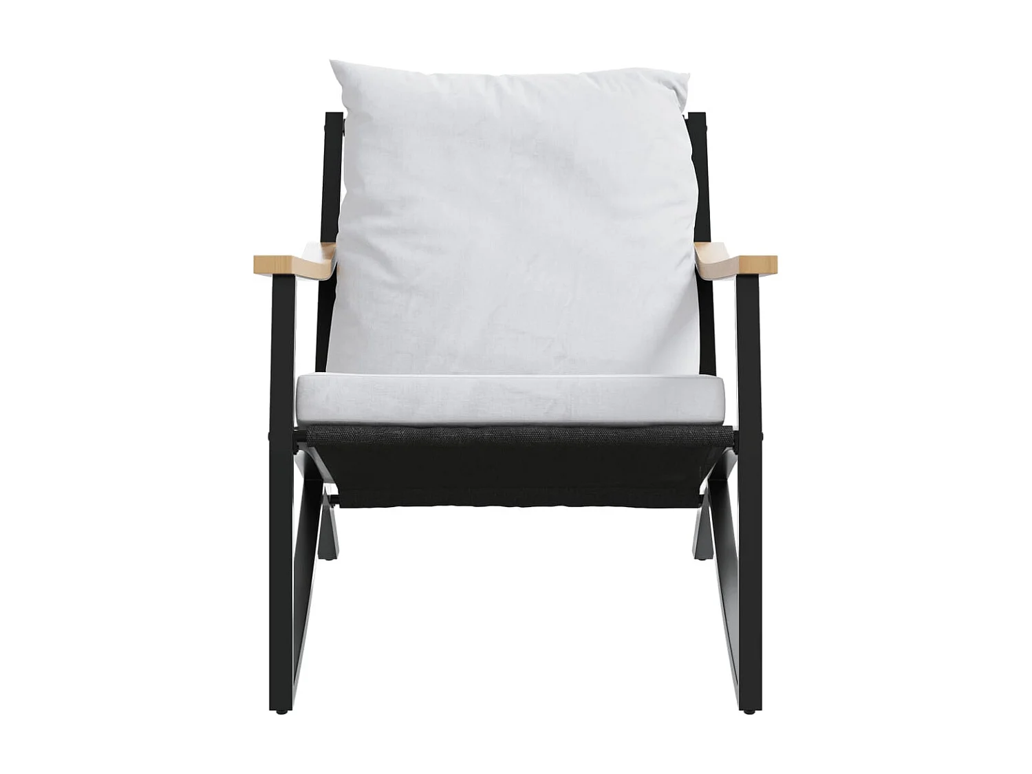 Nathan James  Ensemble de meubles de balcon avec coussins 3 pcs noir acier