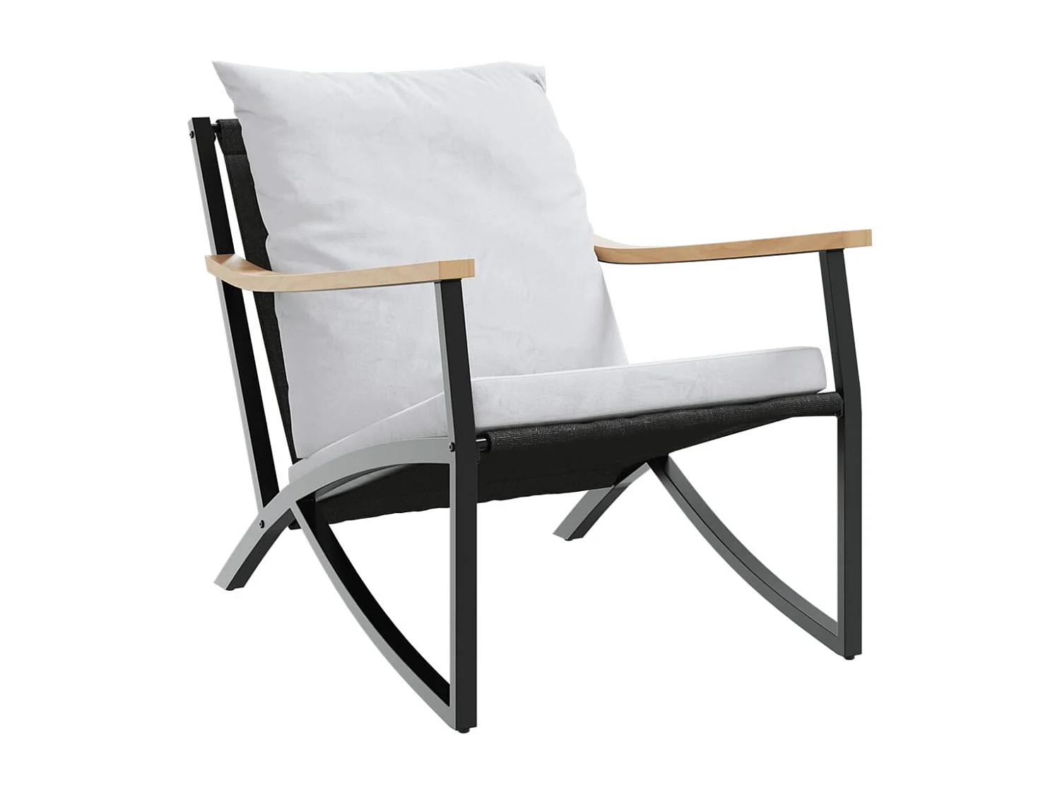 Nathan James  Ensemble de meubles de balcon avec coussins 3 pcs noir acier