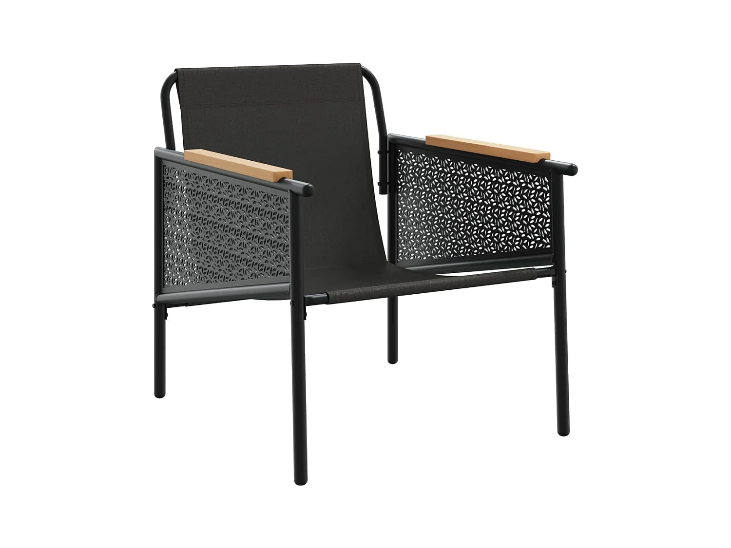 Arielia  Ensemble de meubles de balcon 4 pcs avec coussins acier noir