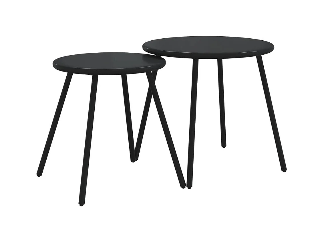 Arielia  Ensemble de meubles de balcon 4 pcs avec coussins acier noir