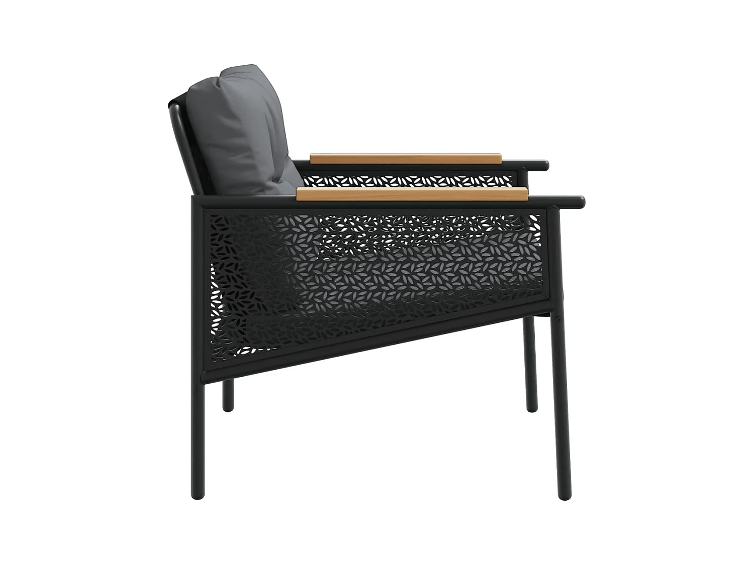 Arielia  4-delige Balkonset met kussens staal zwart