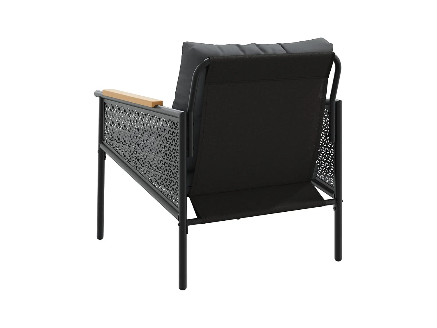 Arielia  4-delige Balkonset met kussens staal zwart