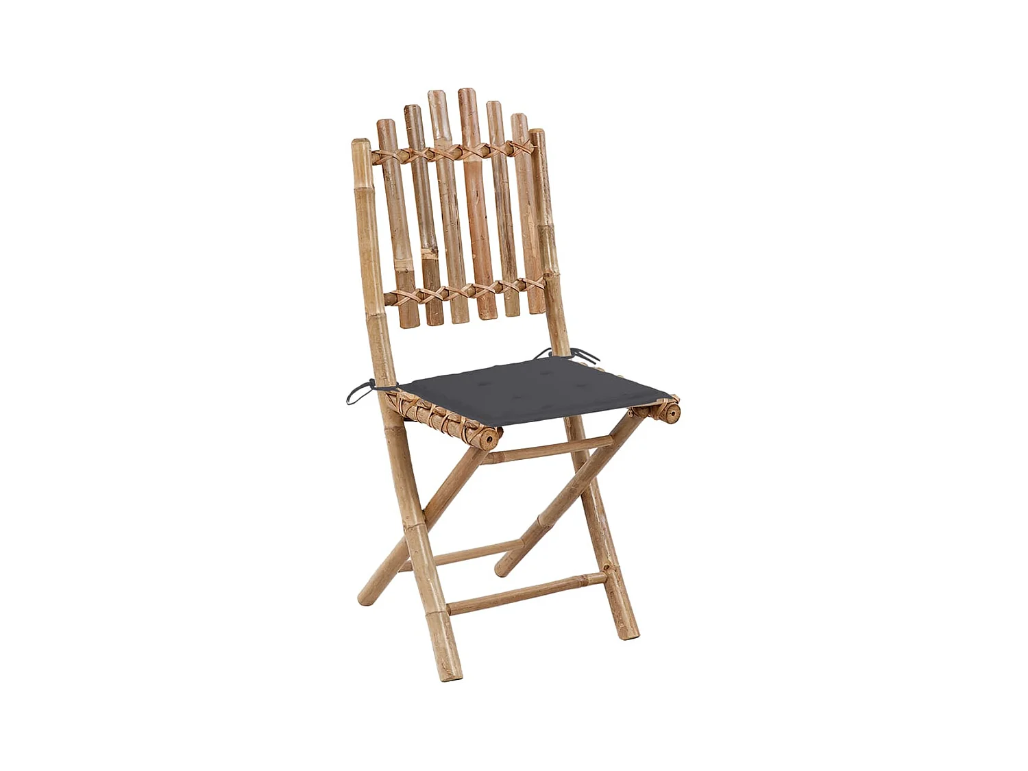 Blaire  Mobilier à dîner d'extérieur pliable 5 pcs avec coussins bambou